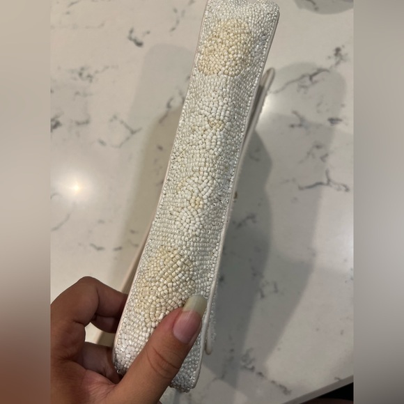 STAUD Tommy Beaded Bag, Garden Party white floral embroidered shoulder bag purse - Picture 15 of 15